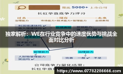 独家解析：WE在行业竞争中的速度优势与挑战全面对比分析